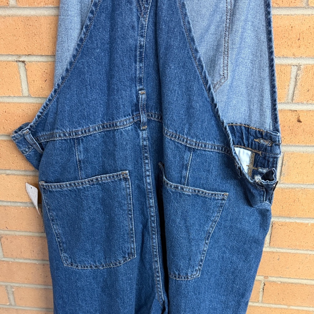 We The Free Denim Blue Wide-Leg Overalls - Picture 5 of 6